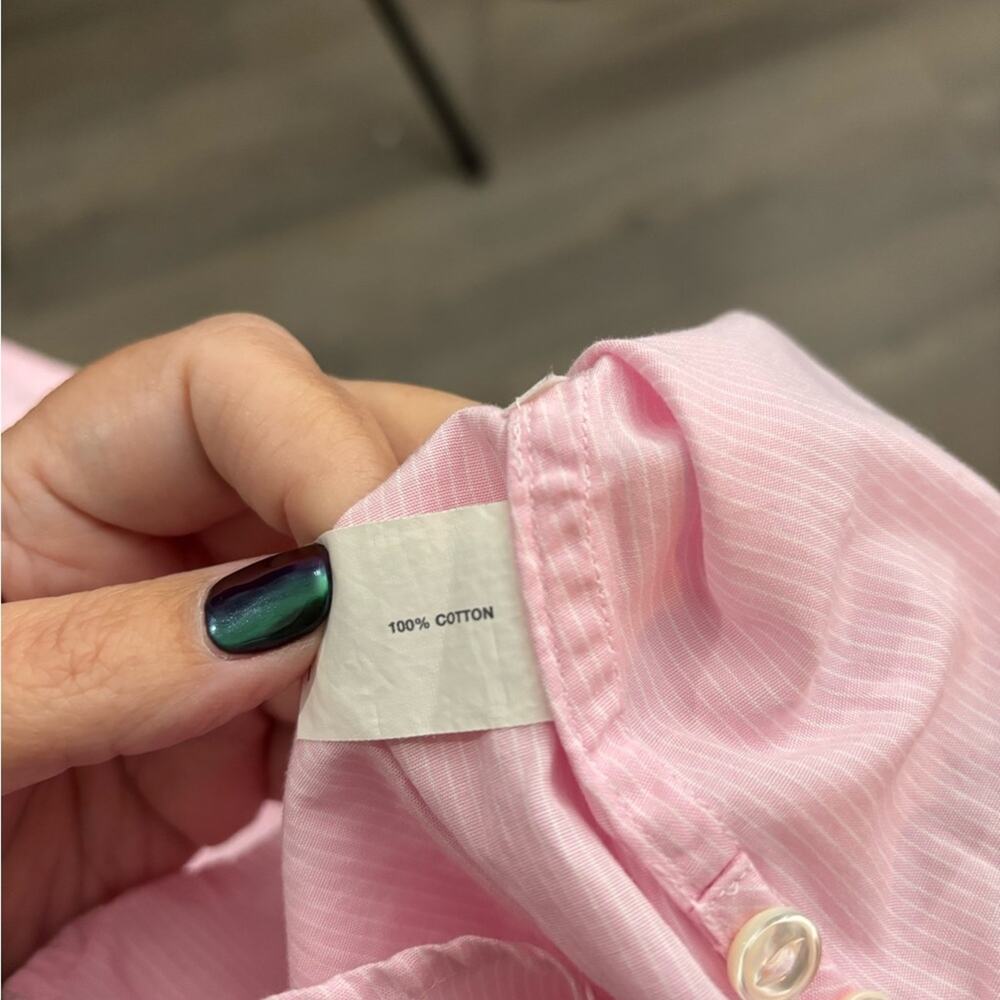 Gap Pink & White Striped Button Down Shirt 16 - Picture 8 of 8